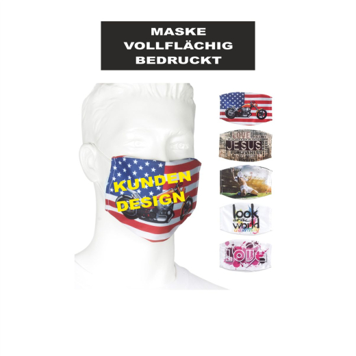 MASKE VOLLFLÄCHIG BEDRUCKT